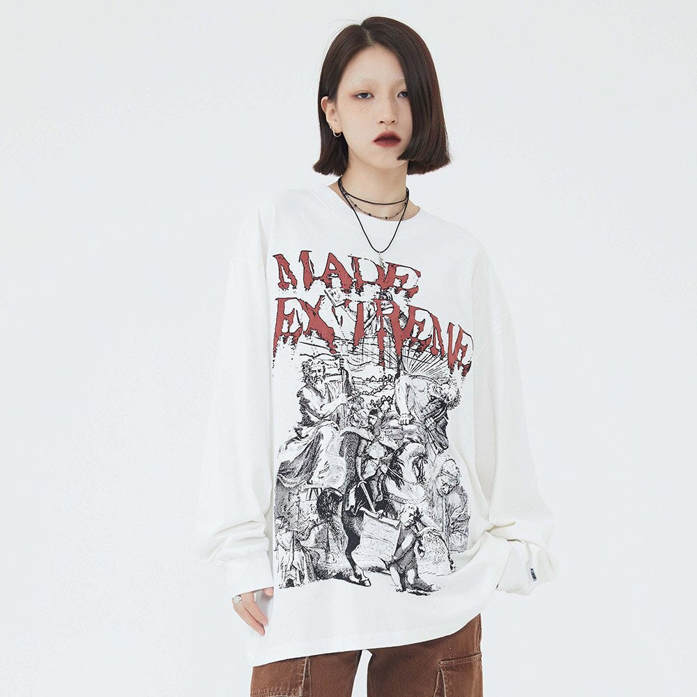 "Last One" Unisex Men Women Streetwear Graphic Sweatshirt Daulet Apparel