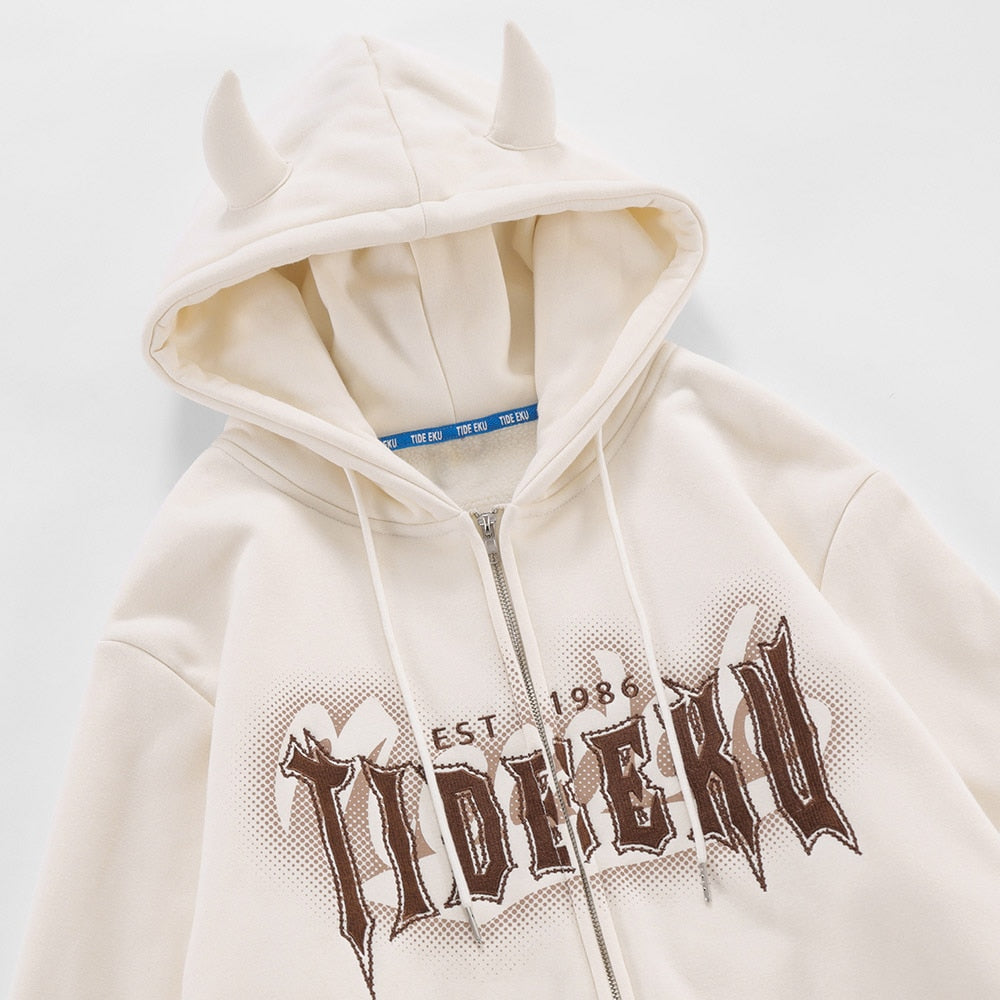 "Devil's Work" Unisex Men Women Streetwear Graphic Hoodie