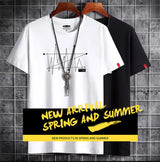 New Hotselling Summer Cotton Trend Print Round Neck Casual Tops T-Shirt