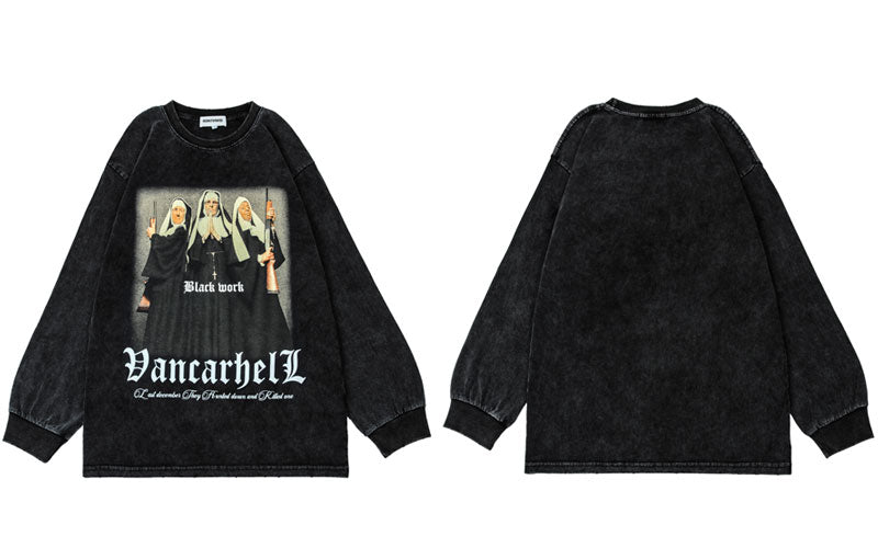 "Back 2 Back" Unisex Men Women Streetwear Graphic Sweater Daulet Apparel