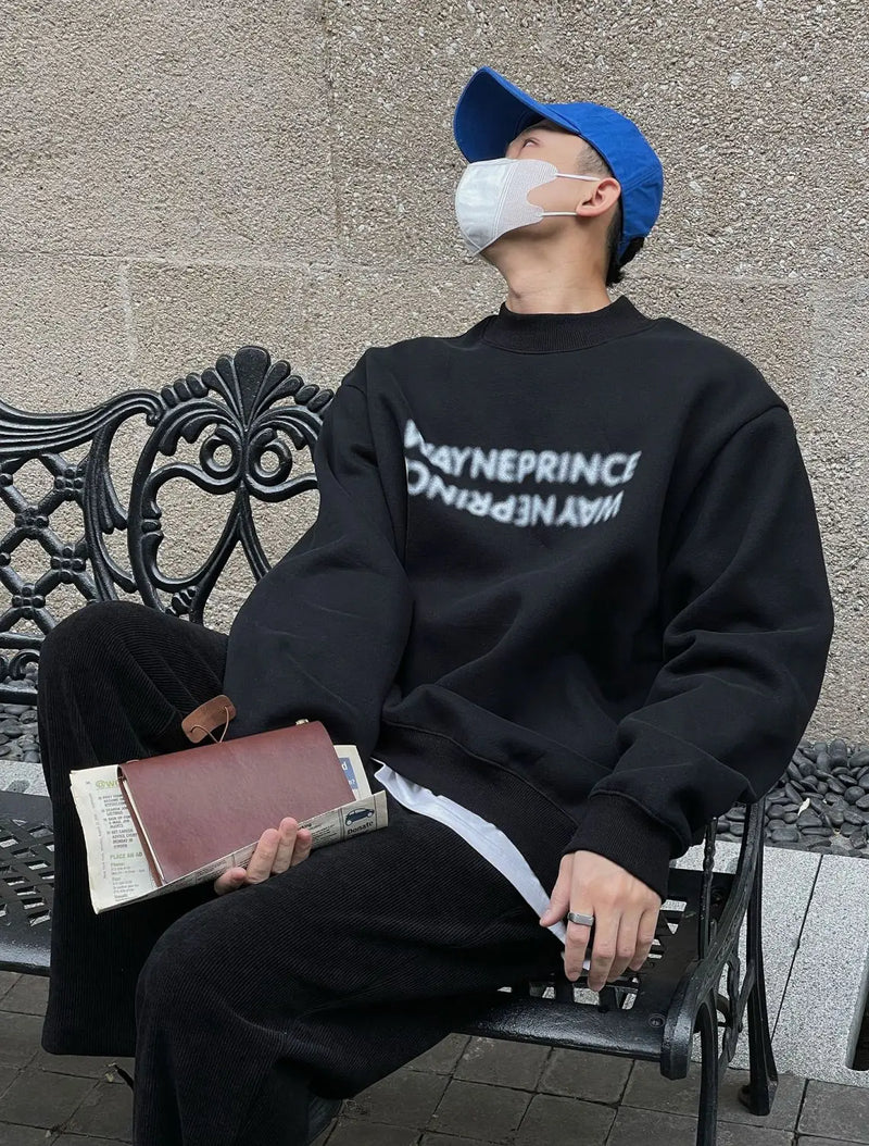 Korean Street Half Turtleneck Sweatshirt Men Autumn Winter New Stylethickened Bottoming Shirt with Trendy Brand INS Hooded Top