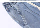 rainbowtouches men jeans fashion classic brand men wide legs elastic concise jeans casual trousers retro style boy loose pants unique jeans style 3146