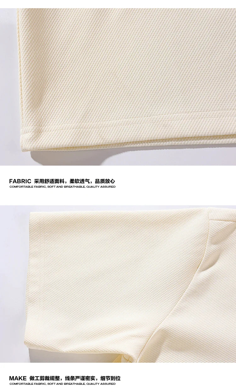 Men Sets Casual Short-sleeved Side Embroidery Trousers Fashion Street Men Suits