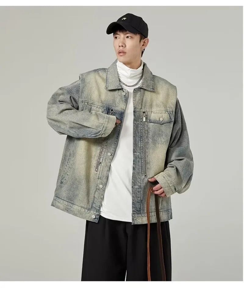 techwear zip bomber, urban street style, mens fashion