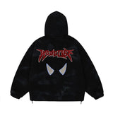 mens harajuku graffiti fleece jackets and coats letter embroidery hairy zipper outerwear warm streetwear parkas bomber jacket - variant style 54b104 for streetwear fashion