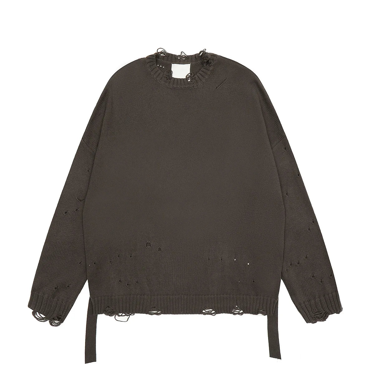 techwear flame knit sweater with structured oversized fit, ideal for cold streetwear layers, men’s streetwear clothing piece 