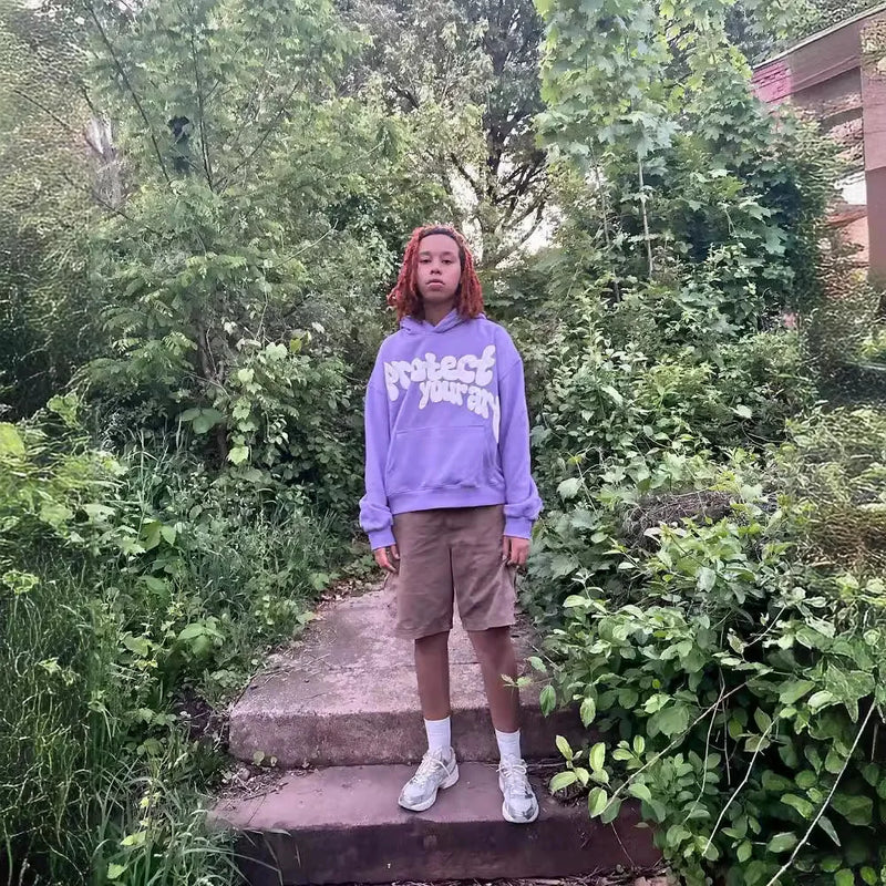 Y2k Pullover Print Pattern Long Sleeved Hoodie Hoodie Clothing Vintage Street Rap Trend Wear High Street