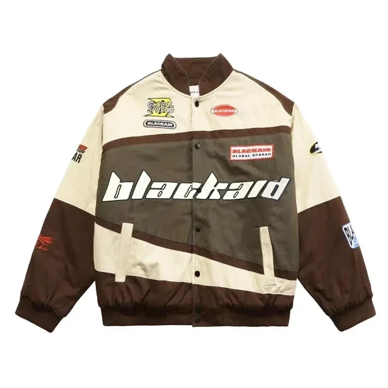 American New Trend Personality Graphics Mao Jinxiu Oversized Jacket Men's Y2K Harajuku Hip-hop