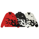 Graffiti minimalist fleece puffer oversized nan