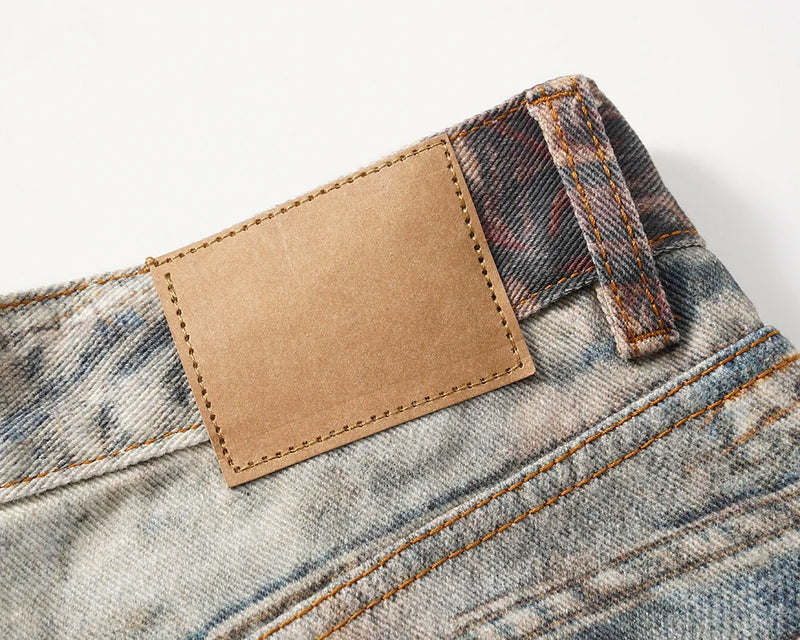 new autumn frayed patchwork baggy jeans pants for men and women straight ripped casual denim trousers oversized loose cargos unique cargo style 5527