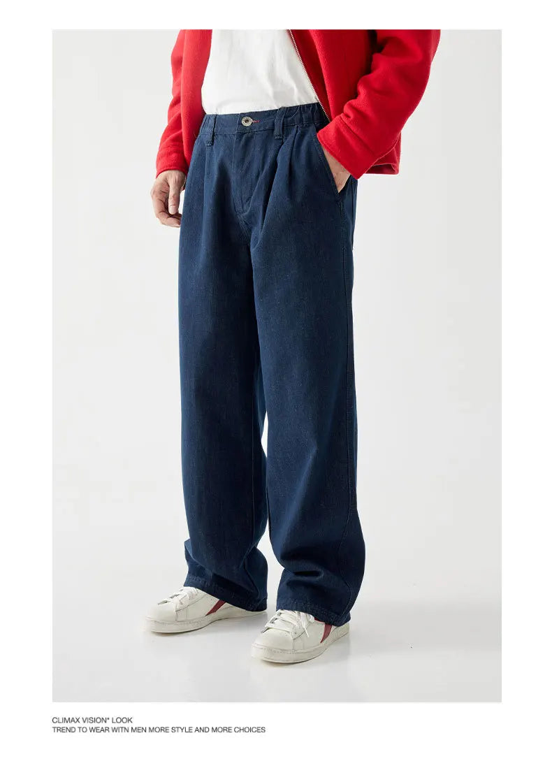 wide leg jeans men streetwear fashion loose casual plus size denim baggy jeans pants cityboy oversize cargo jeans trousers unique cargo style 1773