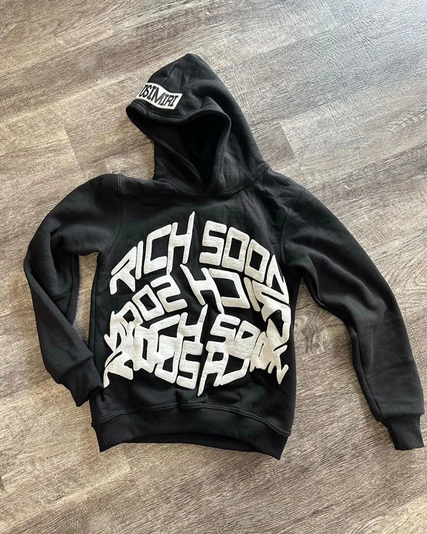 Vaporwave Drop – Harajuku Rich Soon Hoodies Women Men Streetwear Vintage – Streetwear Fashion for Men & Women