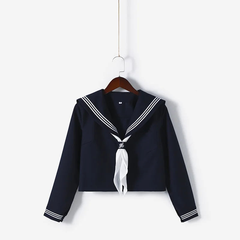 Navy Sailor Outfit Japanese Style School Uniform Skirt Girls JK Uniforms Student Sailor Dress Korean Student Seifuku COS Costume