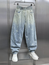 y2k men baggy pants drawstring hip hop baggy harem japanese korean streetwear harajuku casual hip hop jeans men trousers denim street jeans