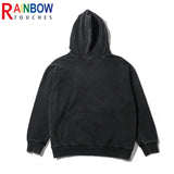 Harajuku chrome print featuring rainbowtouches washed hoodie men high street knight fashion graphic print vintage anime hoodie hip hop unisex superior quality
