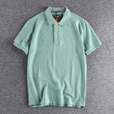 Gothic Vintage print – Summer Mens Polo Shirt Cotton Lapel T Shirt Retro Loose Soli