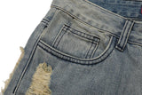 distressed skinny flared jean for mens big washed destroyed ripped denim jeans hip hop street wear blue biker jean pant women unique jeans style 203