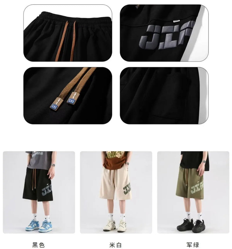 mens sports shorts 3d korean high street fashion mens clothing summer casual black short pants hot selling new products 2023 unique shorts style 4357