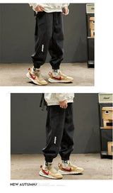 autumn spring men corduroy pants casual jogging sweatpants hip hop fashion streetwear joggers trousers y2k baggy pantalones unique joggers style 3615