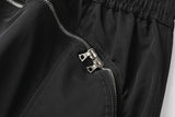 high street zipper pockets vibe style baggy drawstring summer shorts for men straight loose casual knee length pants oversized unique shorts style 4637