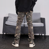 mens hip hop streetwear denim pants fashion camouflage pants 2023 harajuku cotton zipper joggers slim fit jeans trousers pants unique joggers style 2724