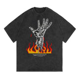 Glitchcore Fashion – Rainbowtouches Washed Mens New T Shirt Vintage Unisex Hand P – Urban Streetwear for Men & Women