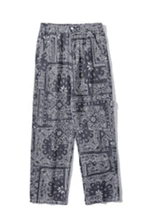 mens hip hop straight denim jeans pants fashion zipper paisley jeans streetwear casual loose trousers pants joggers baggy jeans urban active pants