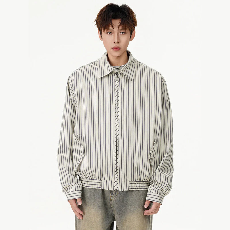 zip-up minimalist jacket, cold-season outfit - comfortable cotton fit with bold prints