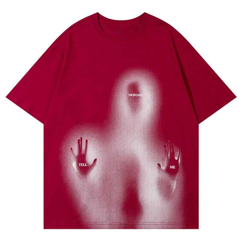 Trapwear Graphic tee – Men Y2K Oversize T Shirts Punk Gothic Unreal Figure Sos Grap