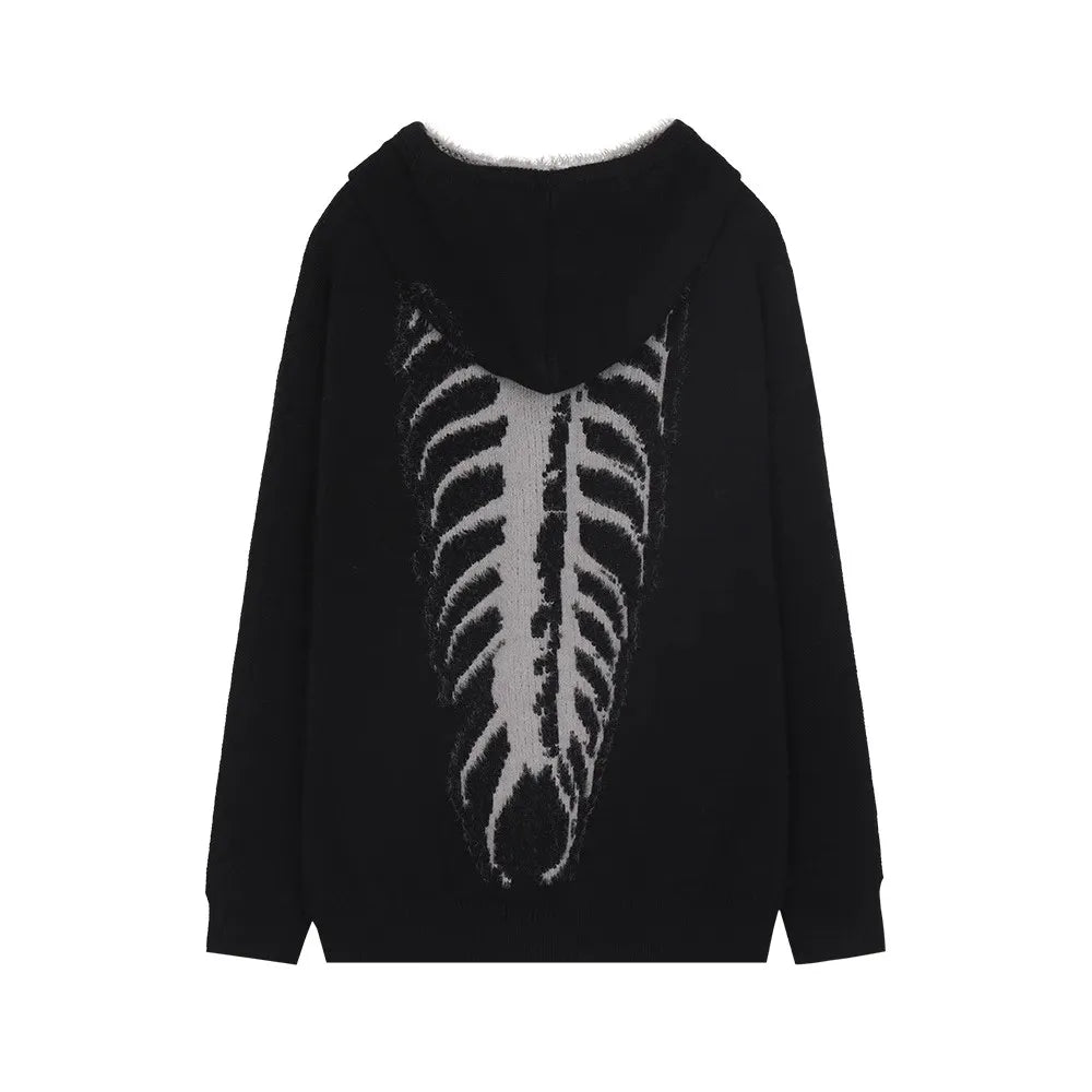 grunge fire sweater, streetwear drip, cozy knitwear for men, oversized grunge aesthetic winter top