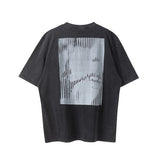 cyberpunk vintage t-shirt featuring new summer 24ss vintage retro portrait printing high street cotton casual loose tops t shirt pullover