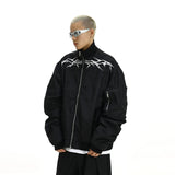 mens jacket winter warm parkas streetwear casual bomber zipper jackets hip hop fashion embroidery loose baseball coats black  - variant style 7ae747 for streetwear fashion