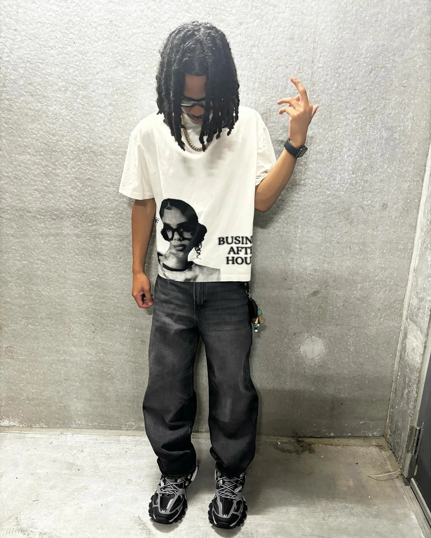 harajuku cartoon shirt with layered pastel flames and glitchcore print