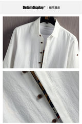 Wetailor New Summer Hot Sale Men's Short Sleeve Shirts Solid Color Easy Care Comfortable Stand-Up Collar Casual Beach Style