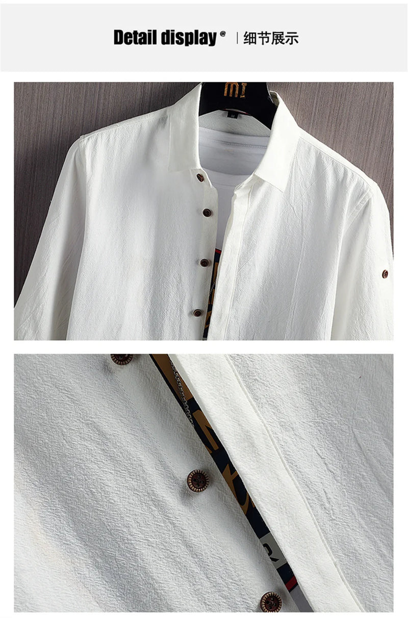 Wetailor New Summer Hot Sale Men's Short Sleeve Shirts Solid Color Easy Care Comfortable Stand-Up Collar Casual Beach Style