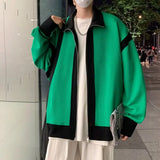 checkered varsity coat, layered streetwear look, trendy