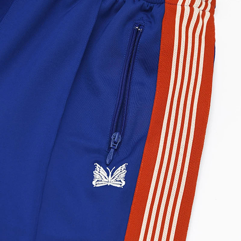 colorful blue motion casual pants men woman trend side edge weaving embroidery drawstring loose joggers sweatpants relaxed fit joggers