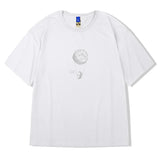 Gothic Graphic tee – Cartoon Funny Astronaut Print Male Short Sleeve Tee Tops Sum