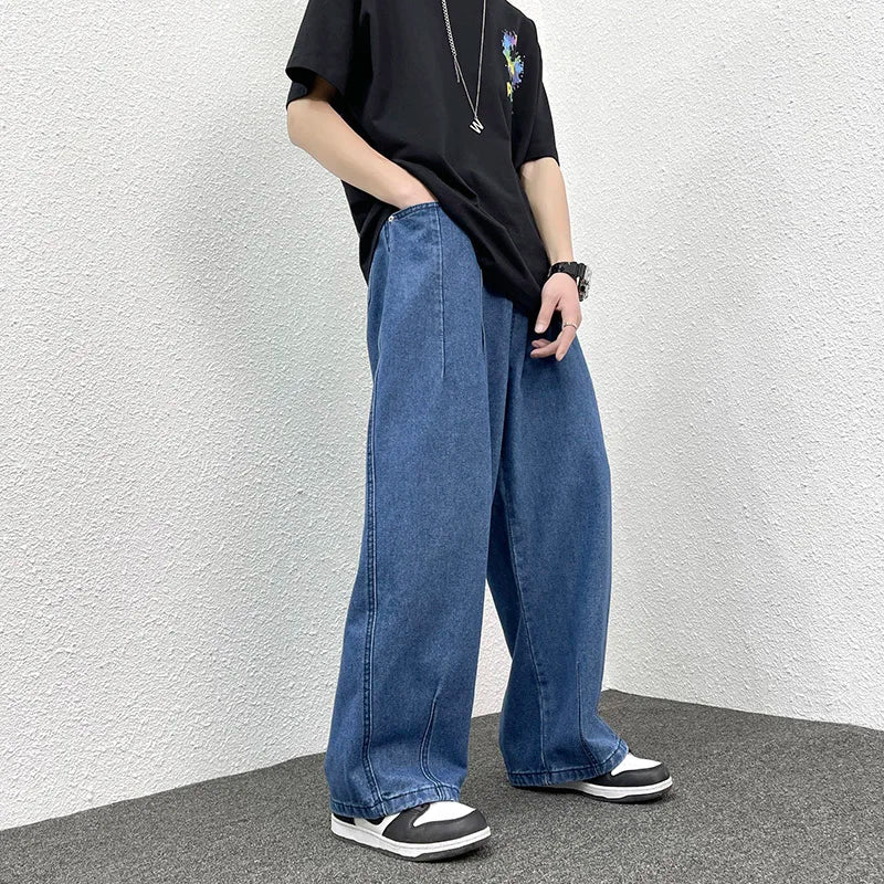men wide leg jeans loose straight baggy denim pant mens womens streetwear skateboard pants oversized hip hop casual trousers urban skinny jeans