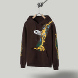 High Street Lightning Foam Print Pullover Fleece Hoodies For Men And W