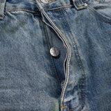 mens baggy jeans blue distressed ripped loose denim pants streetwear oversized hip hop jeans trousers urban skinny jeans