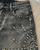 diamond embroidery sweatpants hip hop gothic cross print shorts and pants men hrajuku pattern casual wide leg y2k pants unique joggers style 4172