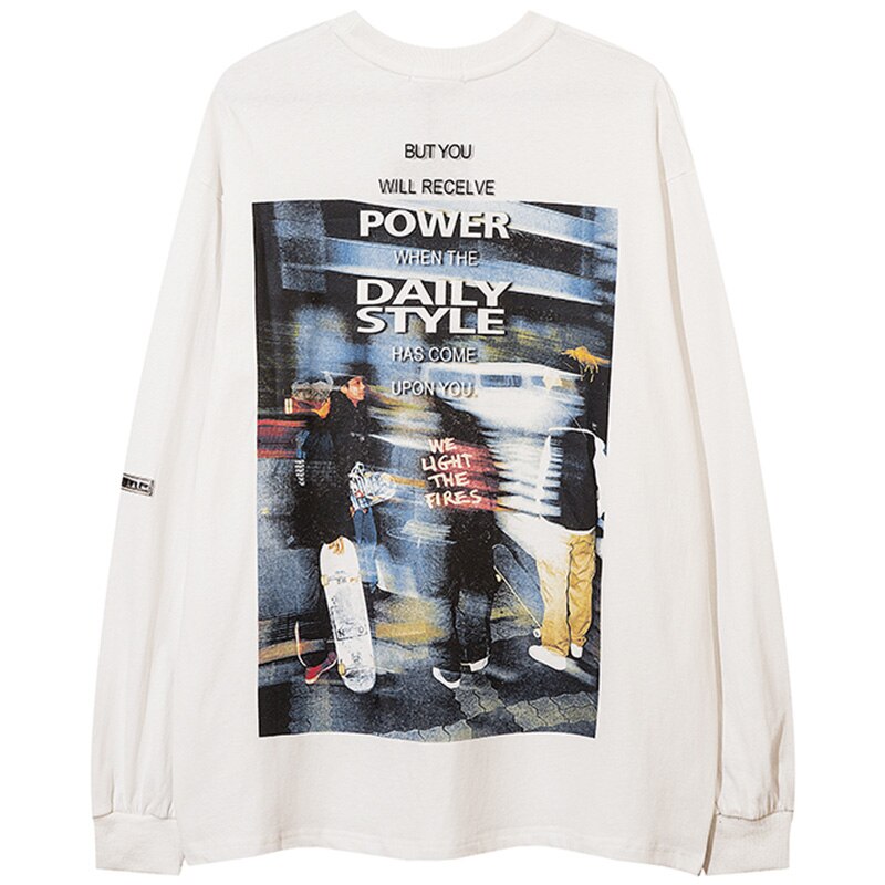 "Power Mode" Unisex Men Women Streetwear Graphic Sweatshirt Daulet Apparel