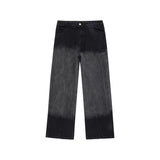 rainbowtouches men jeans unisex pants high street hip hop loose casual couple cargo straight patchwork gradient casual pants unique cargo style 591