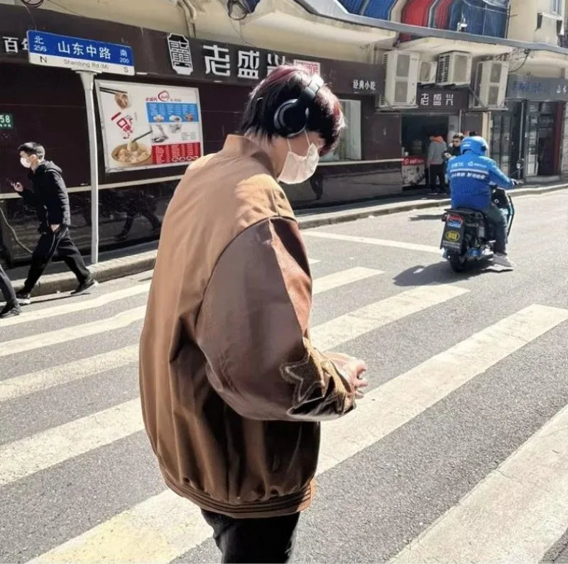 techwear zip bomber, urban street style, mens fashion