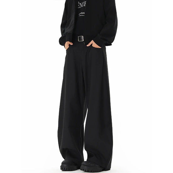 men streetwear fashion loose casual vibe hip hop black gray suit pant women harem pants trousers minimalist street pants
