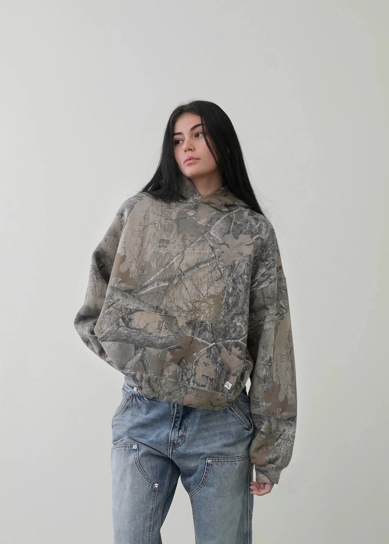 Y2K Harajuku Hoodie Vintage Camouflage Pattern Pullover Gothic Oversiz