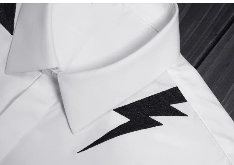 New 2022 Men Classic NEIL BARRETT thunderbolt Fashion Cotton Casual Shirts Shirt high quality Pocket Short sleeves S 2XL #A688