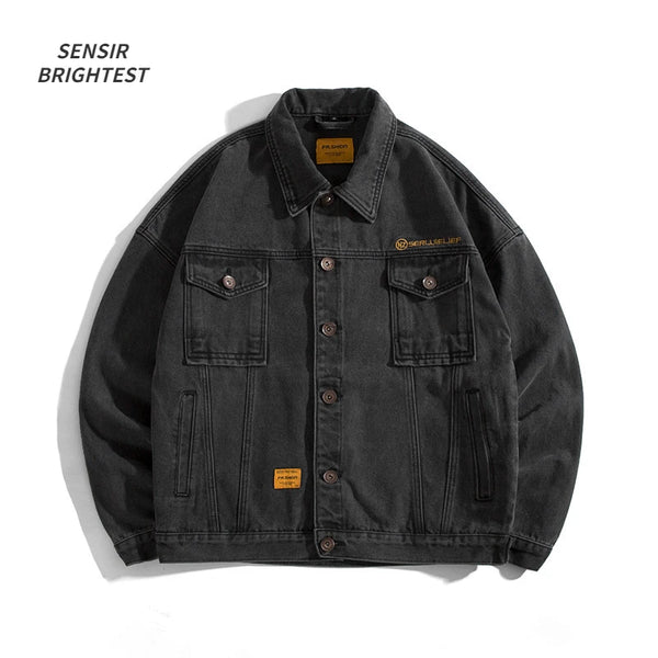 Retro Baseball Jacket for Men Cold Weather Jacket