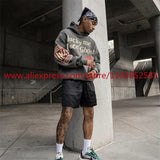 New American Heavy Duty Vintage Hoodie Long Sleeve High Street High Qu